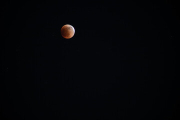 Blood moon lunar eclipse