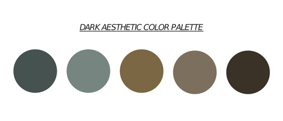 Dark gothic aesthetic color palette for web, illustration, art
