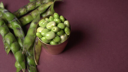 Green pigeon, the pigeon pea isolated on background, Toor Dal.