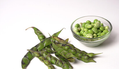 Green pigeon, the pigeon pea isolated on background, Toor Dal.