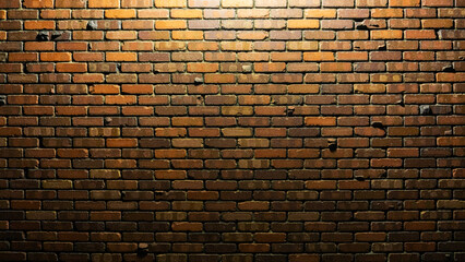 Fototapeta na wymiar スポットライトに照らされたレンガブロックの壁面