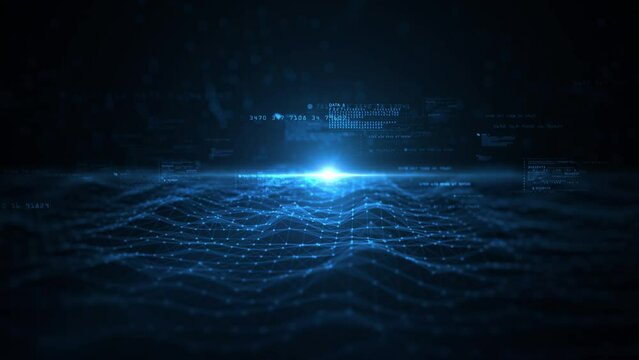 Technology Digital Big Data Connection, Digital Cyberspace, Digital Data Network and Blockchain Connections, Global Network Background Concept.