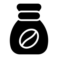coffee bag glyph icon
