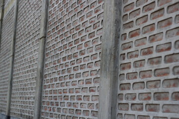 Modern brick wall texture, Closeup brick pattern