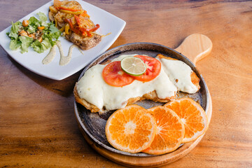 delicious chicken prepared to enjoy for lunch
