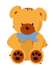 Teddy bear. Vector isolated illustration.