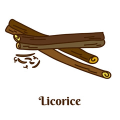 Hand drawn vector illustration of licorice isolated on white background.