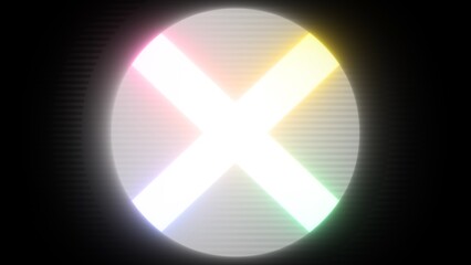 Obraz premium Glow Neon Shiny Light Gradient Circle in Center Close Up Abstract Background