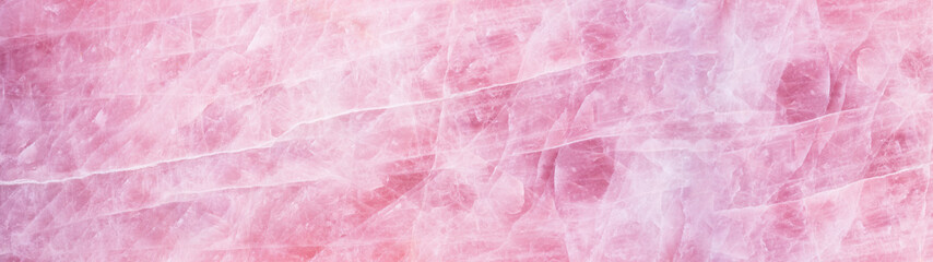 Pink rose quartz texture background banner panorama