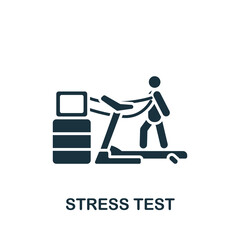 Stress Test icon. Monochrome simple Health Check icon for templates, web design and infographics