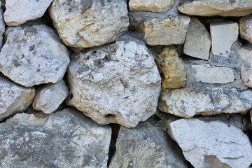 Limestone wall with rocky structure
