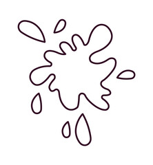 Outlined blot icon. Vector illustration