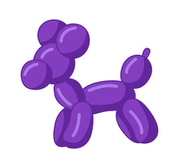 Cartoon birthday dog balloon. Vector illustration