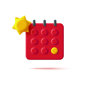 recommend clip art: 3d icon of re calendar with sun, seasonal illustration. Vector illustration