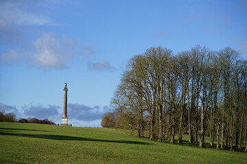 A victory monument standing on grassland