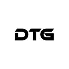 DTG letter logo design with white background in illustrator, vector logo modern alphabet font overlap style. calligraphy designs for logo, Poster, Invitation, etc.