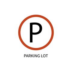 parking lot parking sign vector icon illustration sign 