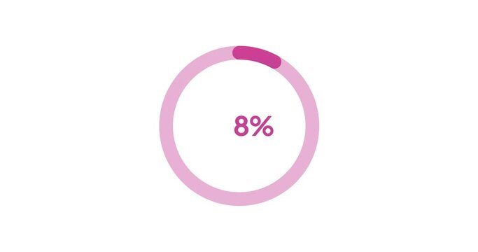 8% circle percentage diagrams modern animation design