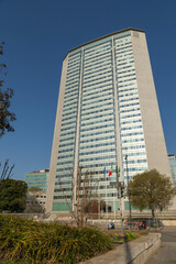 MILAN, ITALY - APRIL 12, 2022: View of the Pirelli building
