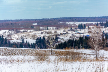 View from Yashkinsky highway to the village of Nizhneyashkino