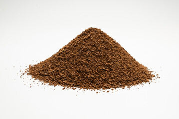 Instant coffee isolated on white background.