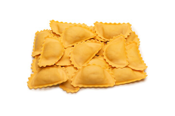 Raw ravioli as background. Healthy italian food.