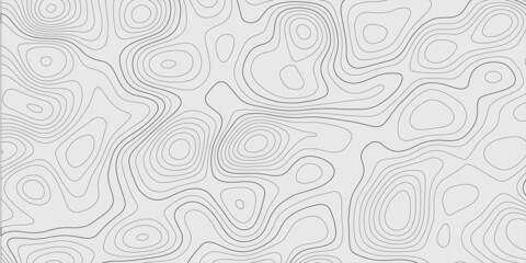 Fototapeta premium Topographic map lines background. Abstract vector illustration. Contour vector map. vector illustration of topographic line contour map, black-white designLuxury black abstract line art paper texture