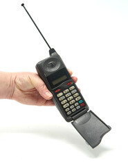 phone flip old vintage cellular phone with flip mouthpiece