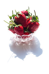 Strawberries on a sunny day. Large ripe berries. - 504943770
