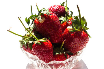 Strawberries on a sunny day. Large ripe berries. - 504943776