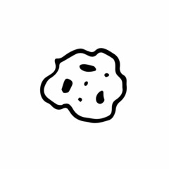 Line Space doodle comet. Hand-drawn asteroid isolated on white background. Outline astronomical object. Universe sketch meteorite sign. Astronomy, astrology, cosmos symbol. Vector science illustration © Olga