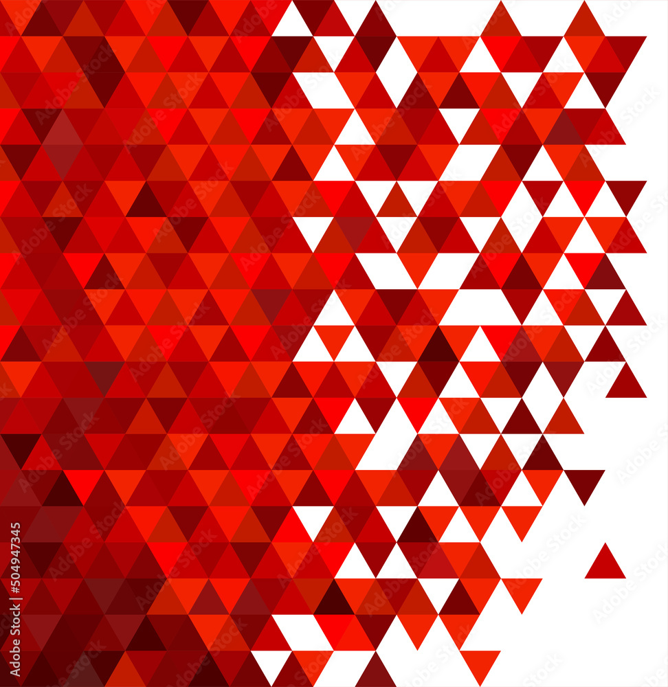 Wall mural abstract geometric background with red triangles. geometric texture. vector illustration. eps 10