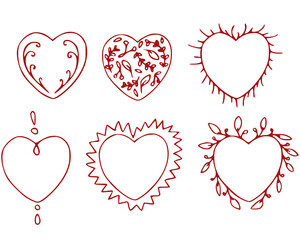 valentines day heart doodles