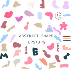 Hand drawn abstract shapes collection Vector