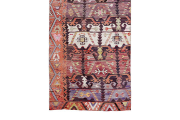 wool woven old antique Turkish rug