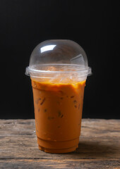 Tea thai, Ice tea milk or Ice milk tea, Sweet drink