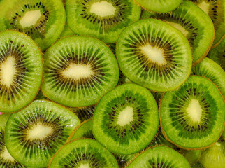 Sliced kiwi closeup