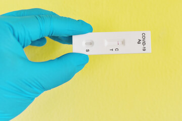 COVID-19 negative test result by using COVID-19 antigen test kit or ATK, rapid test method