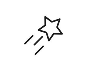 Fototapeta premium Black line icon on white background