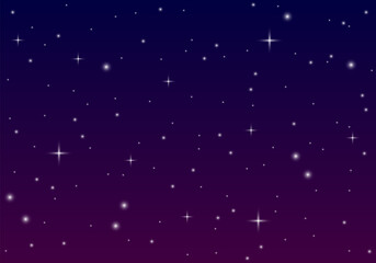 Galaxy background with shining stars. Night with nebula in the cosmos. Colorful space with stardust and milky way. Vector illustration.