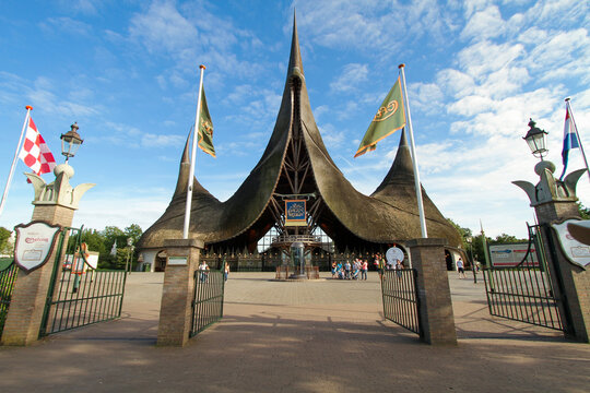 Kaatsheuvel, The Netherlands - June 22, 2014 : Entrance gateway to the Efteling theme park in the Netherlands