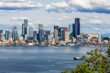 Waterfront And Seattle Skyline