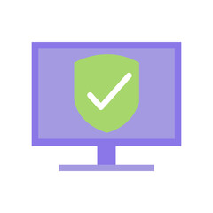Antivirus software concept vector illustration. Cyber Protection, antivirus. Data protection.Updating devices. Online computing.Web banner