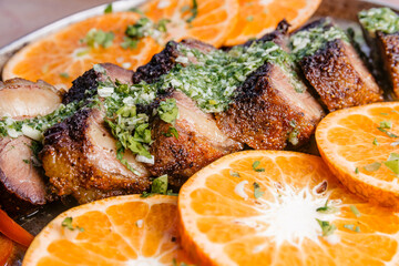 delicious meat prepared and ready to eat