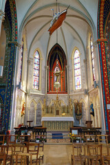 Fototapeta na wymiar Chapel of Our Lady of the waves in Le Havre in Seine Maritime