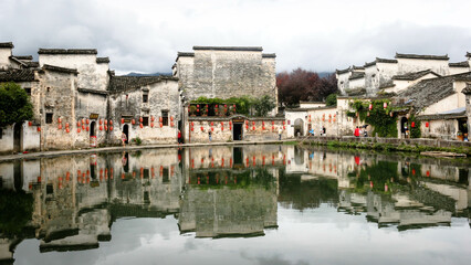 Naklejka premium The ancient village of Honcun in China