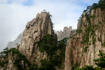 Views from the Huangshan mountain range in China