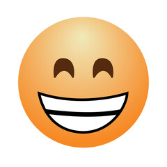  smiling emoji Flat design style. vector smiling emoji illustration isolated on white background, smiling emoji Eps10.