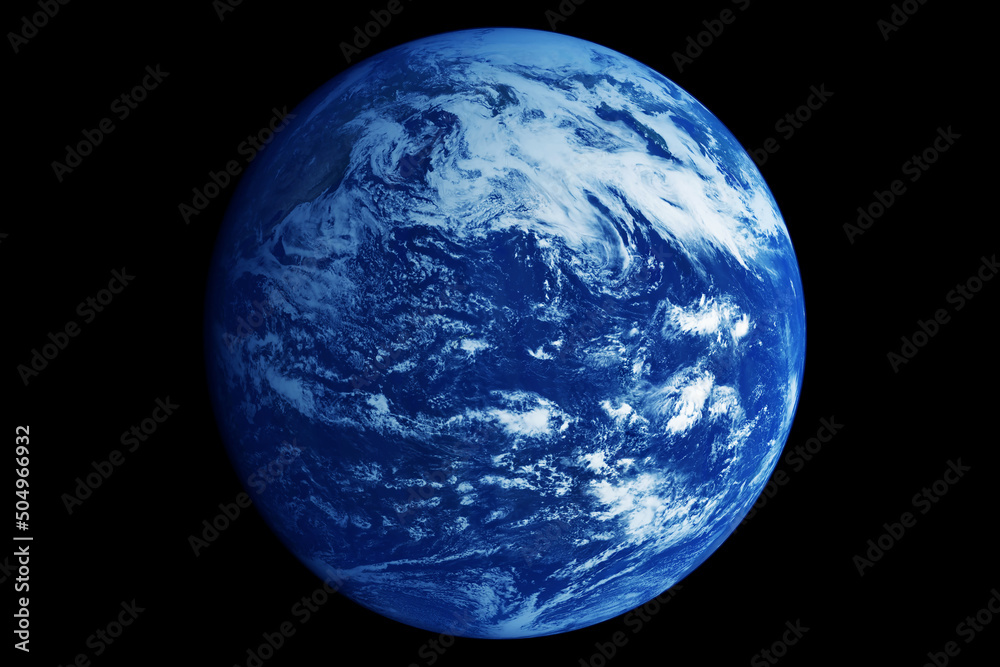 Wall mural planet earth on a dark background. elements of this image furnished by nasa