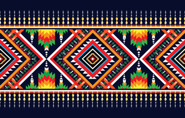 Ethnic abstract background. Seamless pattern in tribal, 
folk embroidery, and Mexican style. Aztec geometric art ornament print.
Design for carpet, wallpaper, clothing,
wrapping, fabric, cover, textil